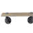 Oak and Beach Black Rectangular Wall Rack