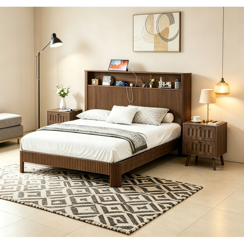 Ensemble de chambre avec grand lit 3 pièces avec charges