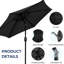 Parasol de marché avec manivelle et inclinaison. Auvent résistant aux rayons UV pour la piscine, la cour et le patio (sans base)-2083478740