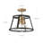 2-matte black dimmable industrial iron ceiling light