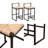 Upholstered Counter Stool with Metal Frame-1136675390