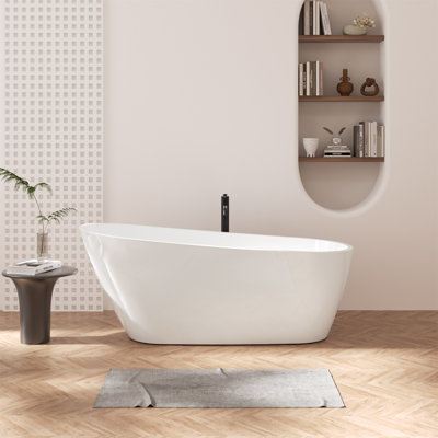 66.5'' x 29.7'' Freestanding Acrylic Bathtub