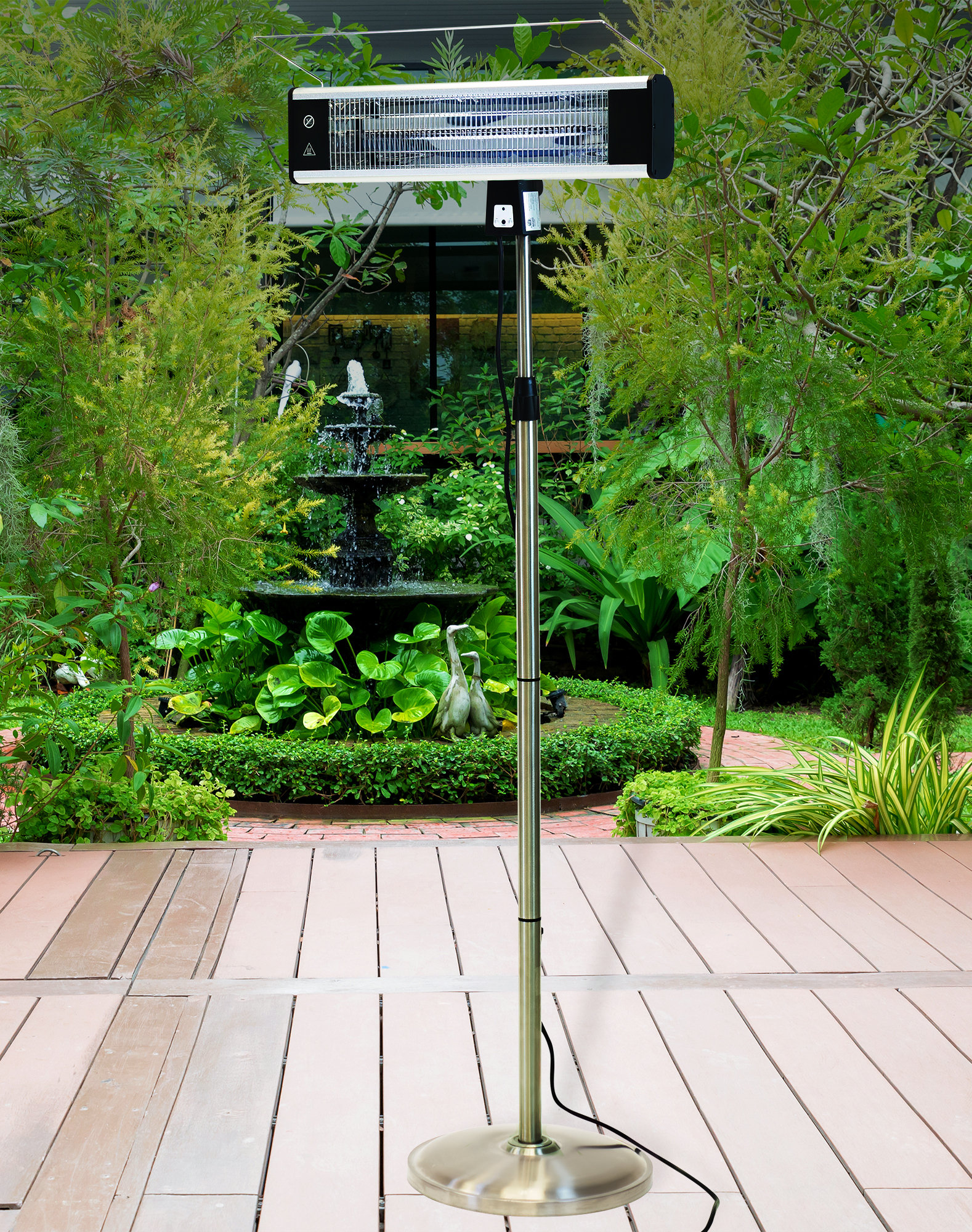 EdenBranch Adjustable Height Standing Patio Heater W/ Remote Control -  Wayfair Canada