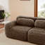Tissu moelleux doux et moelleux de 114 po, canapé modulaire modulaire, conception ergonomique avec repose-pieds et coussins décoratifs, raccordement à boucle à compression complète pour étude, cinéma maison, chocolat-130596622-130596624