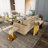 Clear Glass End Table Set Couch Side Table With Gold Geometric Base Set Of 2