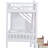 Twin over twin bunk bed with adjustable table, bunk bed can be converted into an upper bed and lower table - pink-963567