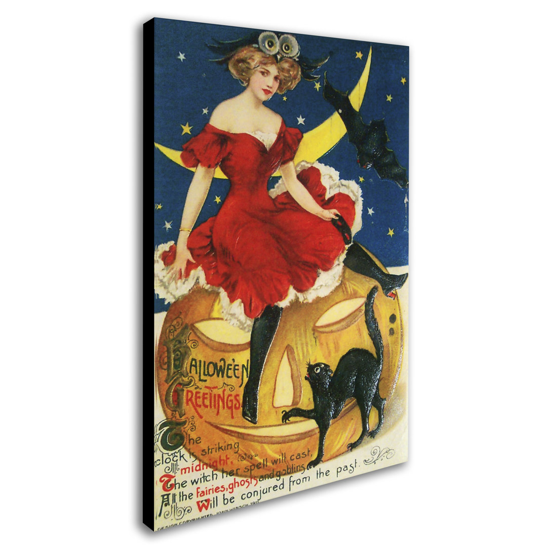 " Halloween Red Dress Large " by Vintage Apple Trademark Fine Art 