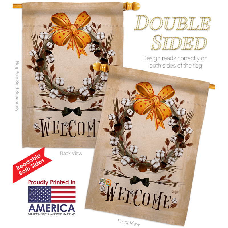 Drapeau de maison à 2 côtés en polyester / mélange de polyester 40 po x 28 po