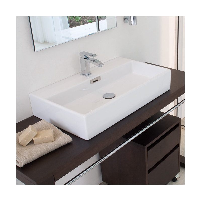 Quarelo 27.6'' L Bathroom Sink, Single Hole