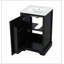 Meuble-lavabo de 20 po avec lavabo, armoire de salle de bain avec porte à fermeture douce, support de rangement et tablette réglable, noir-418667510