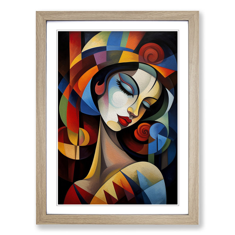 Single Picture Frame Print on Wood, Oak Framed, 64cm H x 46cm W