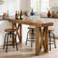Table bistro 39,37 po à hauteur de comptoir avec structure en bois en forme de X