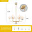 Lustre traditionnel 6 lumières avec abat-jour en tissu plissé-21512999