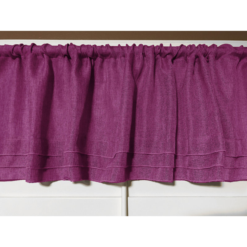 Piaf Tailored Window Valance, Dark Pink