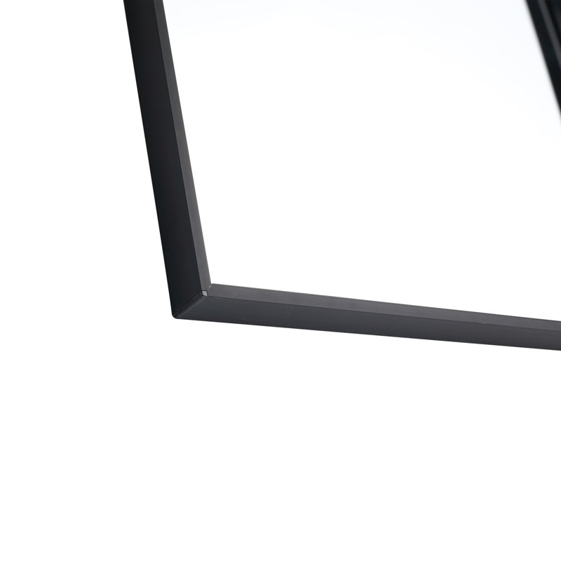 Miroir rectangulaire de salle de bain mural avec cadre en aluminium