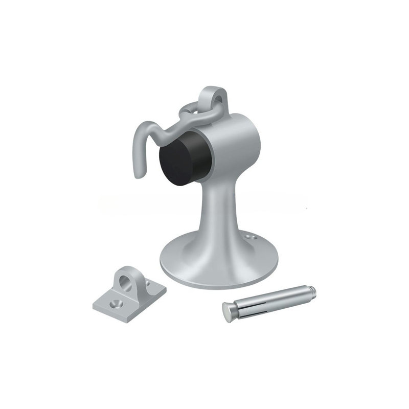 Door Stop, Brushed Chrome