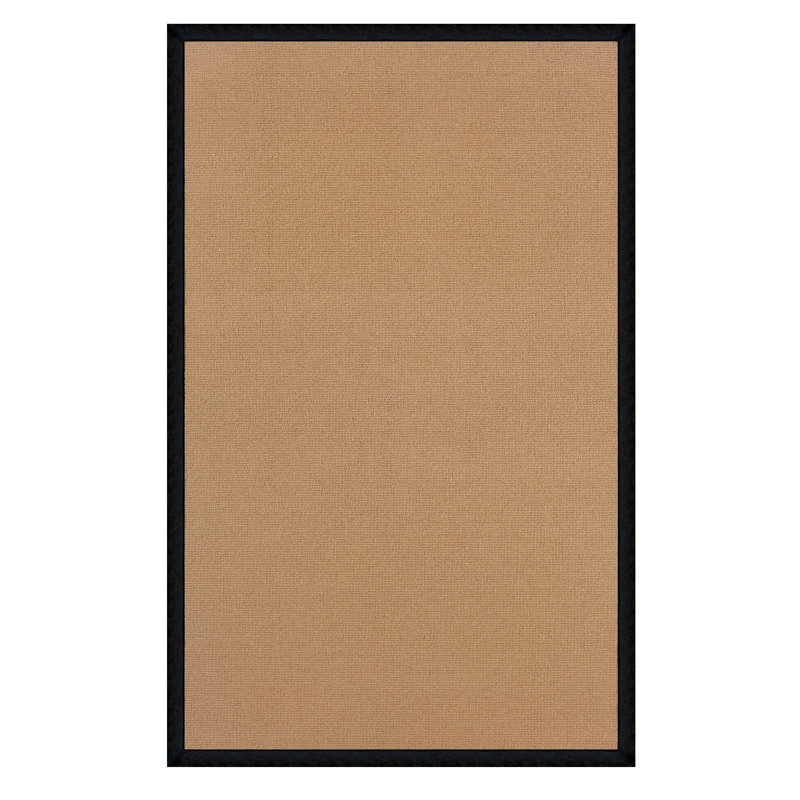 Tapis noir touffeté à la machine Nannette, Rectangle 4pi x 6 pi