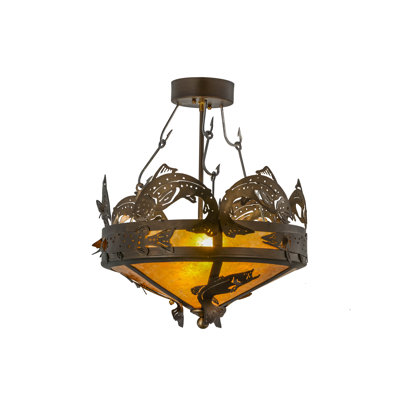 Rustic Lodge 2 - Light Semi Flush Mount