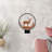 Elegant Wall Lamp, Black & Copper, 11.8 x 14.2 x 3.9 inches | 100% Metal, IP 44 Rated, Max 12W | On/Off Switch, 78.7-inch Cable | Perfect for Glam, Wildlife, & Christmas Decor, Stylish & Functional Lighting-106854159