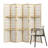 6-Panel Japanese Style Room Divider With Shelves, Wood Color-284232162-284232163