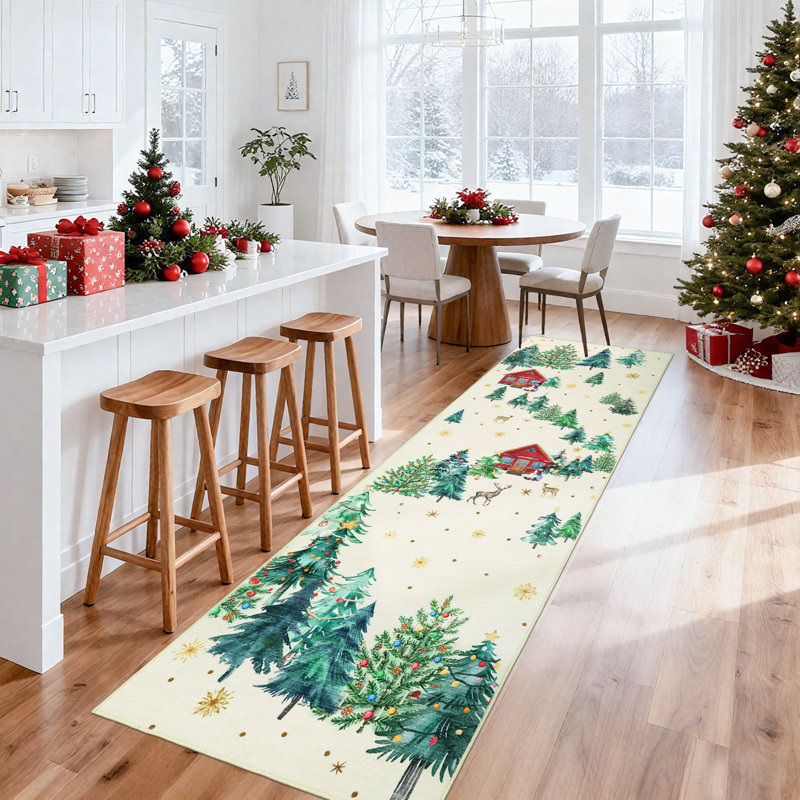 Runner cm Washable Area Rug, Beige, 60*180cm