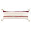 Oreiller à fermeture à glissière 14 po x 36 po 100% coton rayé bleu et blanc cassé 14 po x 36 po-99457680