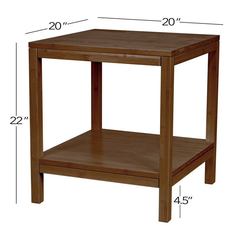 Hugoton Solid Bamboo End Table