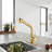 High Arc Pull Down Sink Faucet In Gold And Stainless - Versatile Stream Spray Options Pull-Out Kitchen Usage For Different Needs-560066564