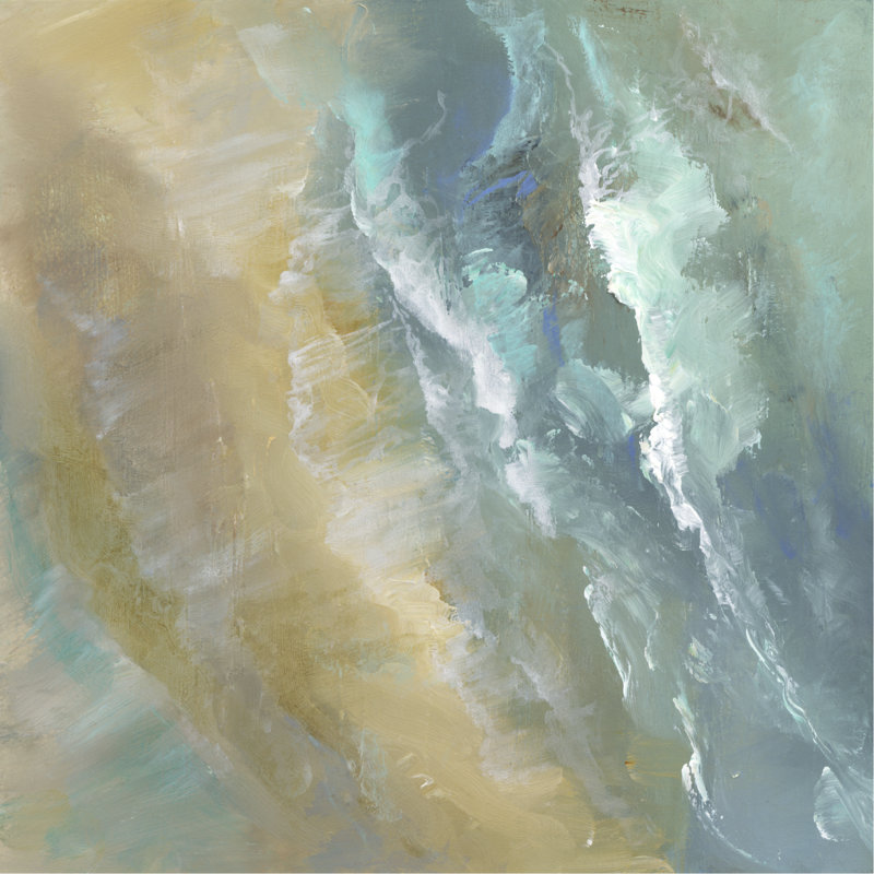 Reproduction d'art sur toile tendue "Aérien côte IV" par Sheila Finch, H 20 po x l 20 po