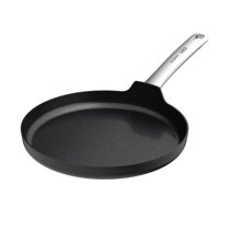 Wolfgang Puck 3-Piece Stainless Steel Skillet Set, Scratch-Resistant  Non-Stick Coating, Includes a Large and Small Skillet, Clear Tempered-Glass  Lid