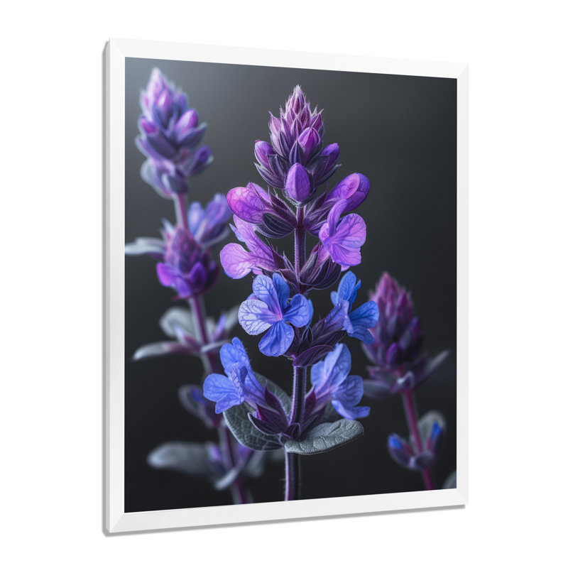 Mauve bleu, lilas, Natures Nuance - lilas, art mural, H 20 po x l 12 po x P 1 po, Toile encadrée blanche avec une seule photo