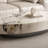 Oval marble coffee table living room-104470097
