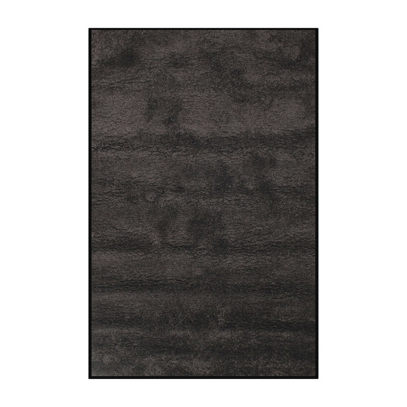 Tapis contemporain noir, Rectangle 3 pi x 5 pi
