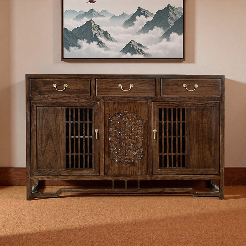 Chinese style retro storage shoe cabinet