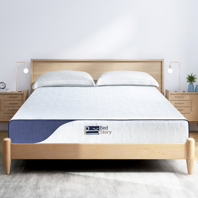 Matelas en mousse viscoélastique gélifiée ferme 6 po / 8 po / 10 po avec housse, certifié CertiPUR-US, Lit simple, 6"