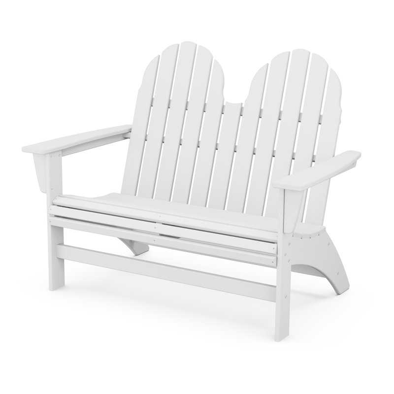 POLYWOOD Vineyard 48" Adirondack Bench, White