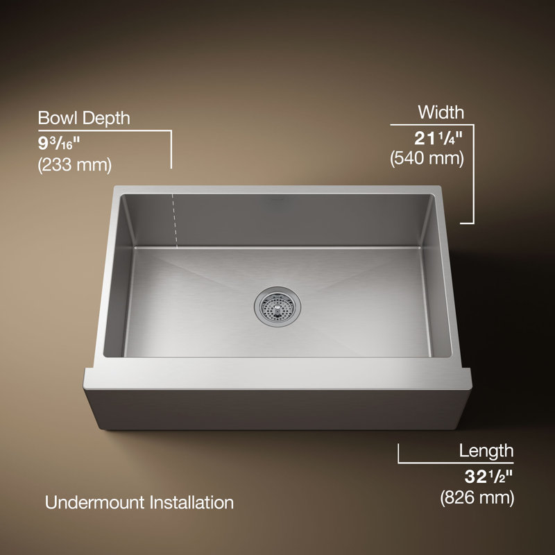 Strive Undermount Single-Bowl Farmhouse Kitchen Sink