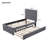 Full Size Upholstery Bed, with Trundle And Rails-663760104
