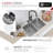 Styluxe Stylish Topaz Undermount 28" Double-Bowl Stainless Steel Kitchen Sink