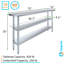 Table de travail en acier inoxydable avec deux tablettes-60901500