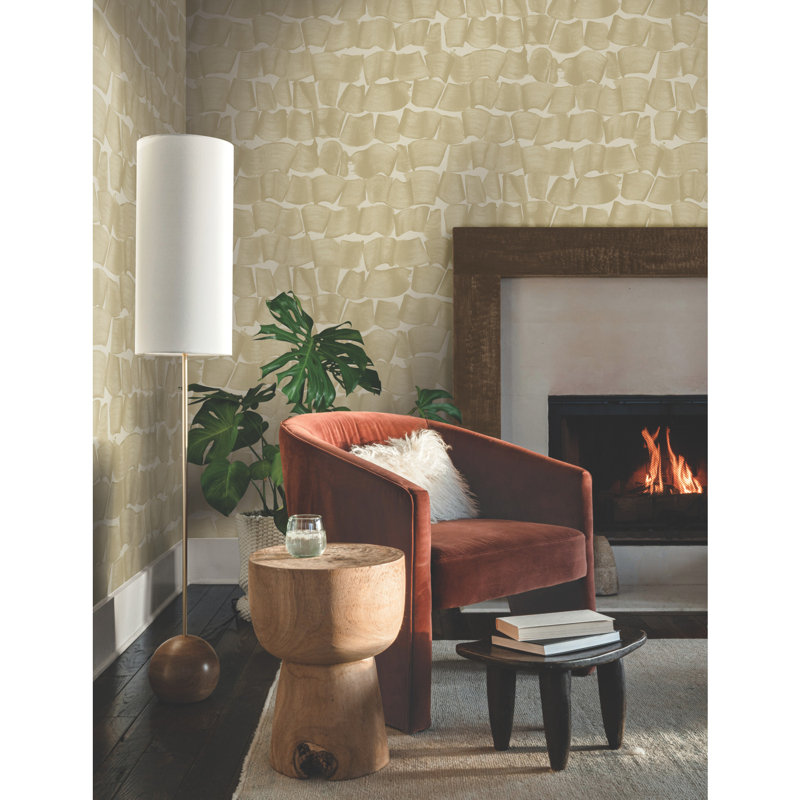 27' L x 27" W Wallpaper Roll, Gold