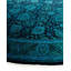 Tapis bleu noué à la main Mazarine, unique en son genre - bleu