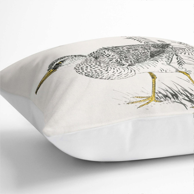 Square Cushion, 40cm H x 40cm W x 15cm D, White
