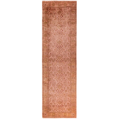 Overdyed One-of-a-Kind Runner 3' X 10'6" Hand Knotted Area Rug