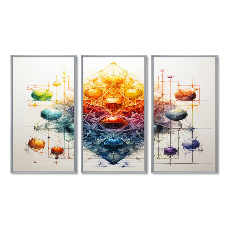 Costel - ensemble de reproduction d'art mural méditation, Encadrement argenté, H 28 po x l 36 po x P 1 po