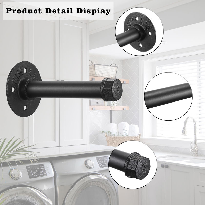 16.3cm Wall Mounted Clothes Rack