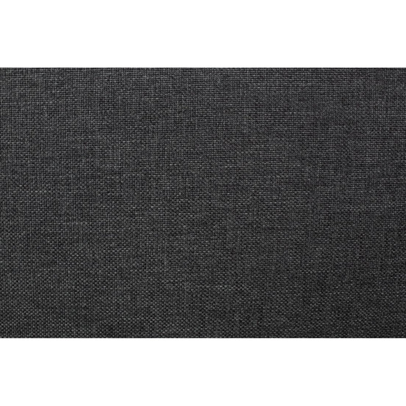 Lit plateforme moderne grand avec tête de lit en toile de jute de couleur gris anthracite, Charcoal