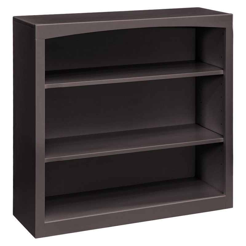 Ossy Solid Wood Classic Bookcase, (3 Shelves) 36"H x 36"W x 12"D, Solid Black
