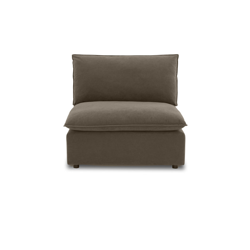 Hadleigh Chocolate Brown Velvet Armless Chair