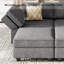 Canapé modulaire réversible en coin avec repose-pieds de 116,6 po Kimbrel-93869525